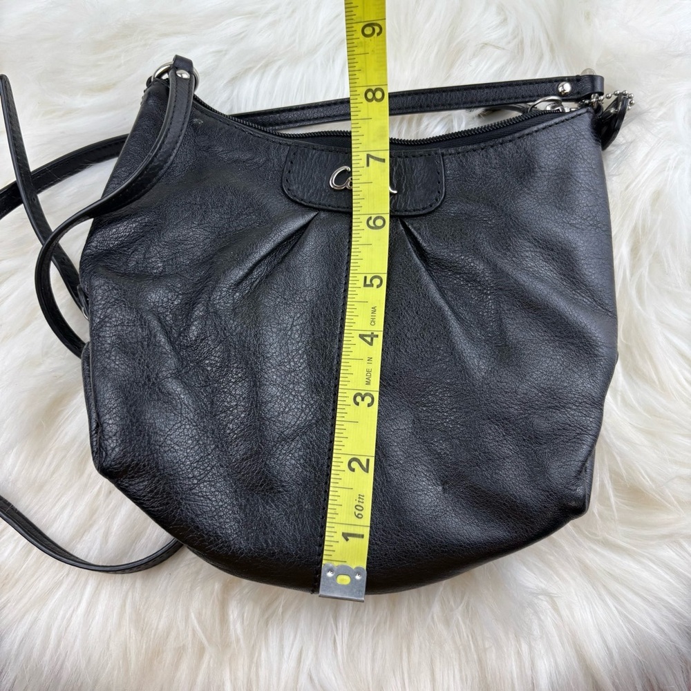 COACH BlACK LEATHE CROSSBODY BAG - Picture 6 of 8